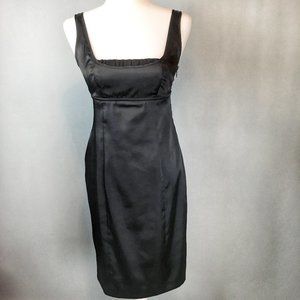 Express Black Silk Midi Dress - Size 4(US)
